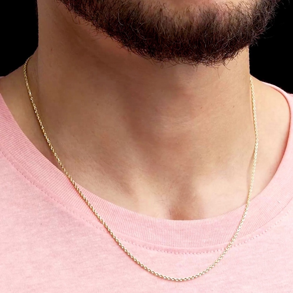 Real Sterling Silver 14k Gold Plated for Men Women 20”